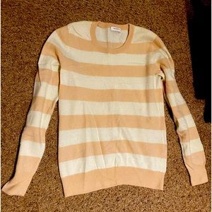 Equipment Femme neutral stripe cashmere sweater. Large.